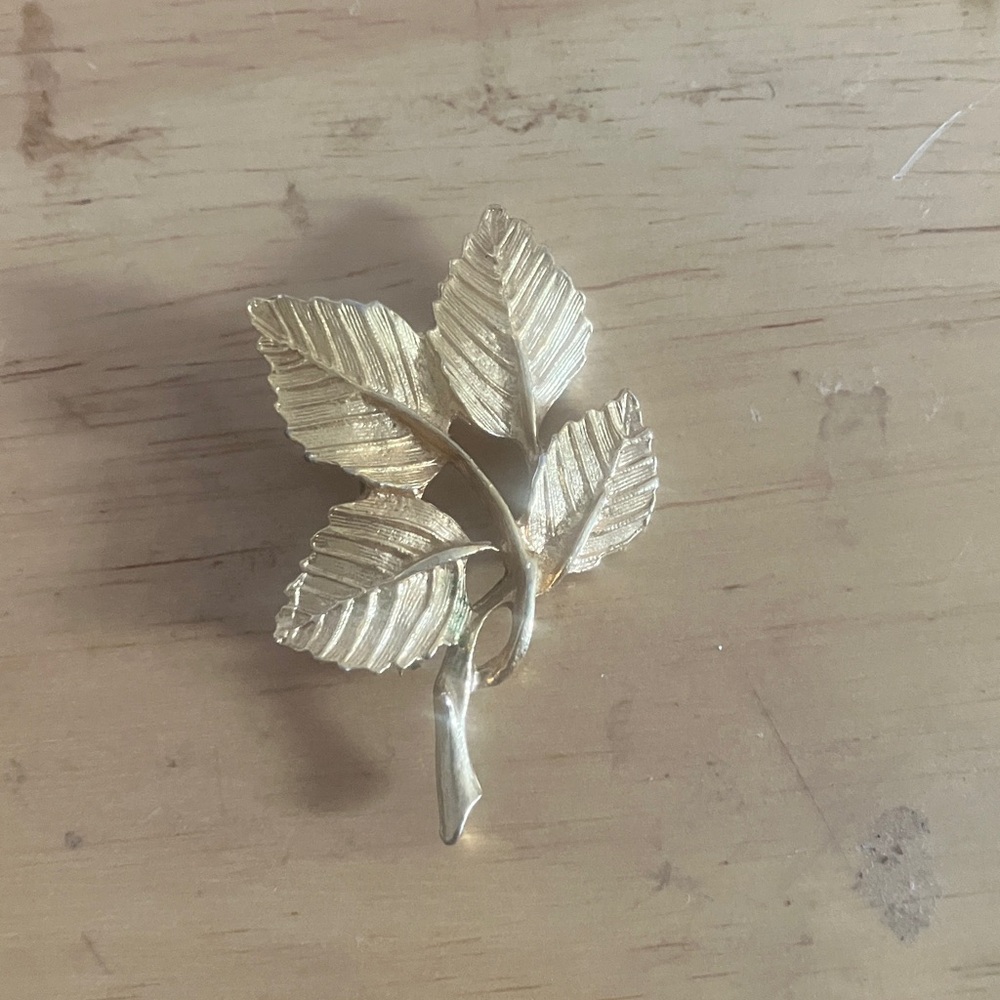 Gold Leaf Brooch